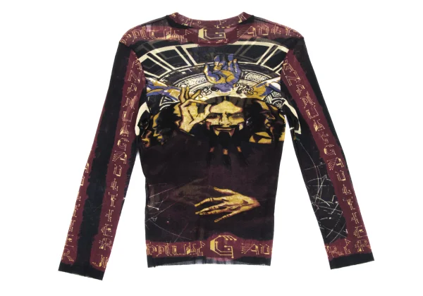 Jean Paul GAULTIER MAILLE Printed Mesh T Shirt K-172172_010