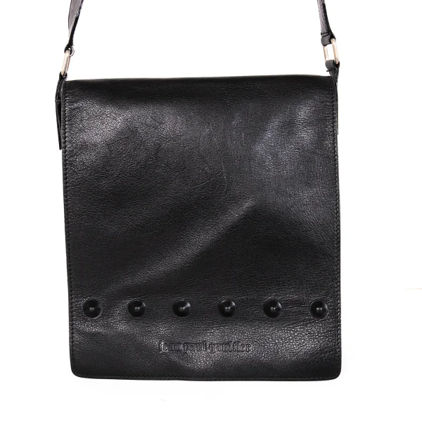 Jean Paul GAULTIER Studs Emboss Leather Messenger Bag K-172175_003