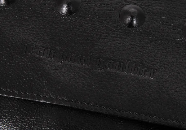 Jean Paul GAULTIER Studs Emboss Leather Messenger Bag K-172175_011