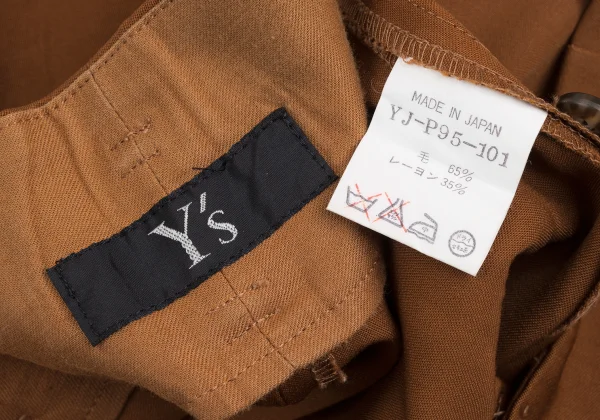 Y's Wool Blended Tuck Wide Pants K-172179_015