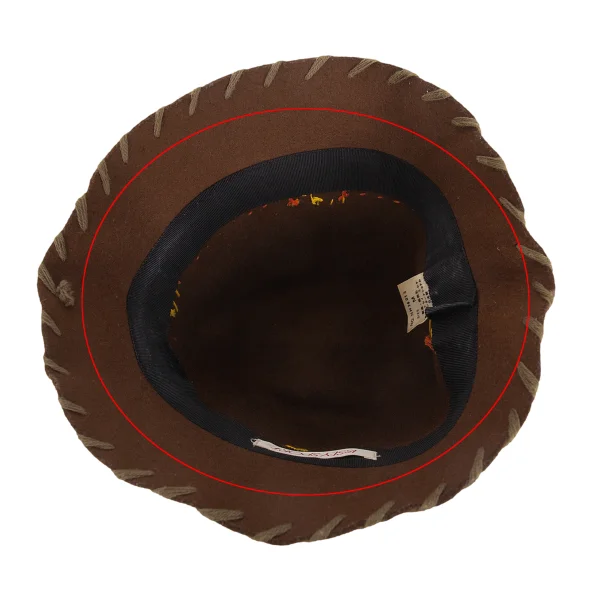 ISSEY SPORT Cactus Patch Stitch Felt Bucket Hat K-172180_008