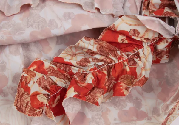 tao Fumi Imamura Floral Printed Frill Hem Skirt K-172181_008