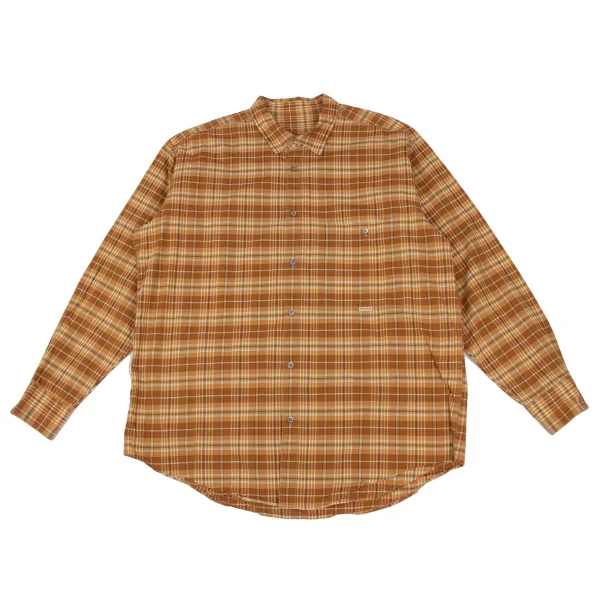 Papas Cotton Checker Long Sleeve Shirt Orange L K-172182_001
