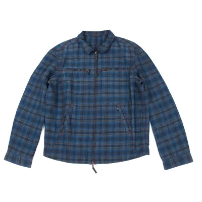 Papas Indigo Dyed Zip Shirt Jacket
