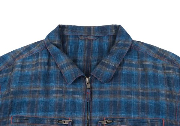 Papas Indigo Dyed Zip Shirt Jacket K-172185_003