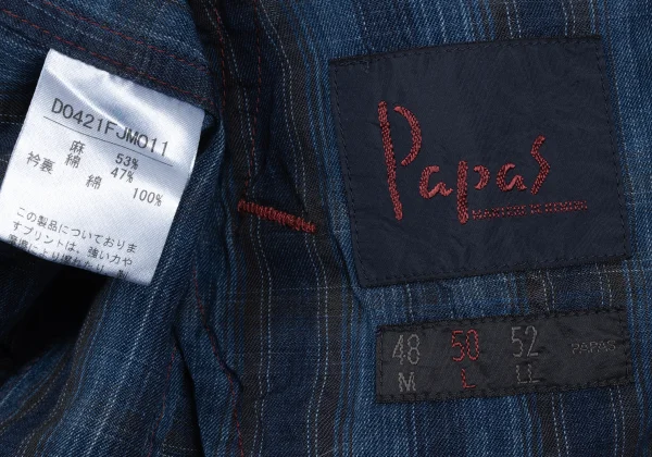Papas Indigo Dyed Zip Shirt Jacket K-172185_018