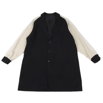 Yohji Yamamoto POUR HOMME Jersey Sleeve Switching Wool Gabardine Ichiro Jacket