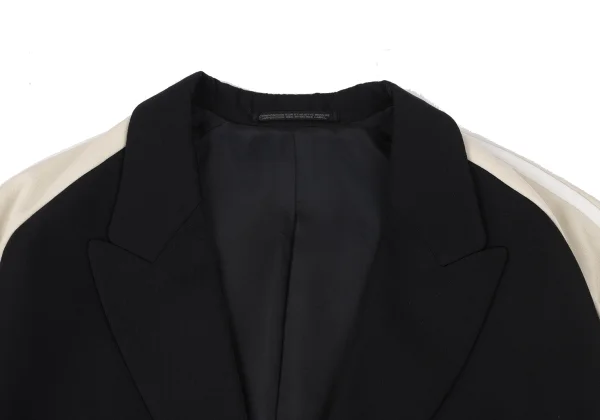 Yohji Yamamoto POUR HOMME Jersey Sleeve Switching Wool Gabardine Ichiro Jacket K-172190_003