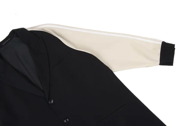 Yohji Yamamoto POUR HOMME Jersey Sleeve Switching Wool Gabardine Ichiro Jacket K-172190_006