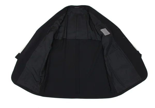 Yohji Yamamoto POUR HOMME Jersey Sleeve Switching Wool Gabardine Ichiro Jacket K-172190_011