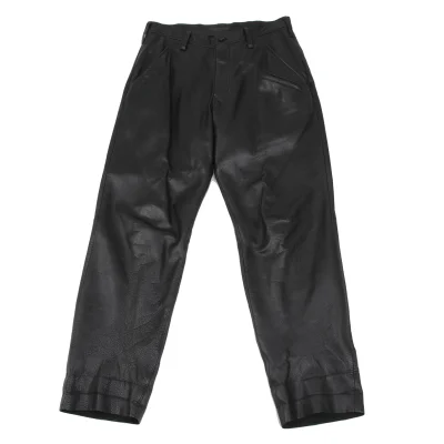 REGULATION Yohji Yamamoto MEN Pocket-Detail Cowhide Leather Pants