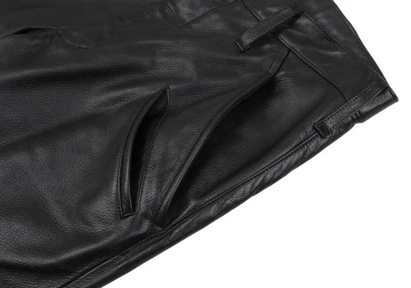 REGULATION Yohji Yamamoto MEN Pocket-Detail Cowhide Leather Pants K-172191_004