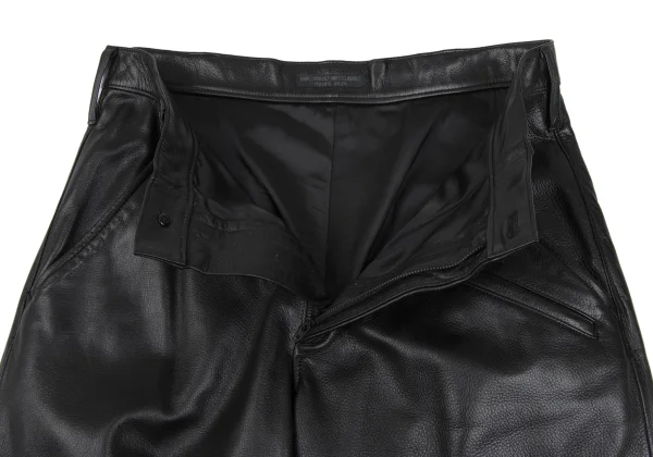 REGULATION Yohji Yamamoto MEN Pocket-Detail Cowhide Leather Pants K-172191_006
