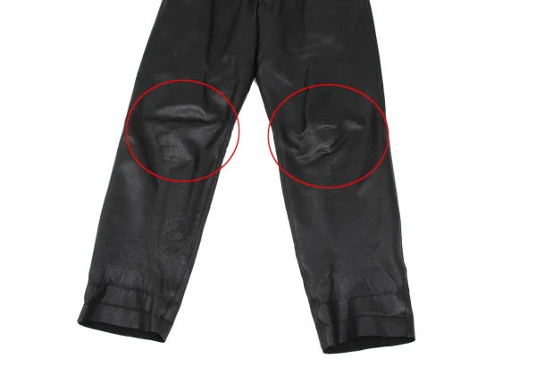 REGULATION Yohji Yamamoto MEN Pocket-Detail Cowhide Leather Pants K-172191_007