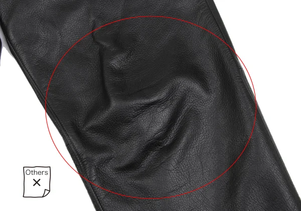 REGULATION Yohji Yamamoto MEN Pocket-Detail Cowhide Leather Pants K-172191_008