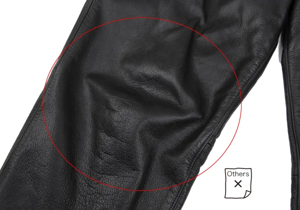 REGULATION Yohji Yamamoto MEN Pocket-Detail Cowhide Leather Pants K-172191_009