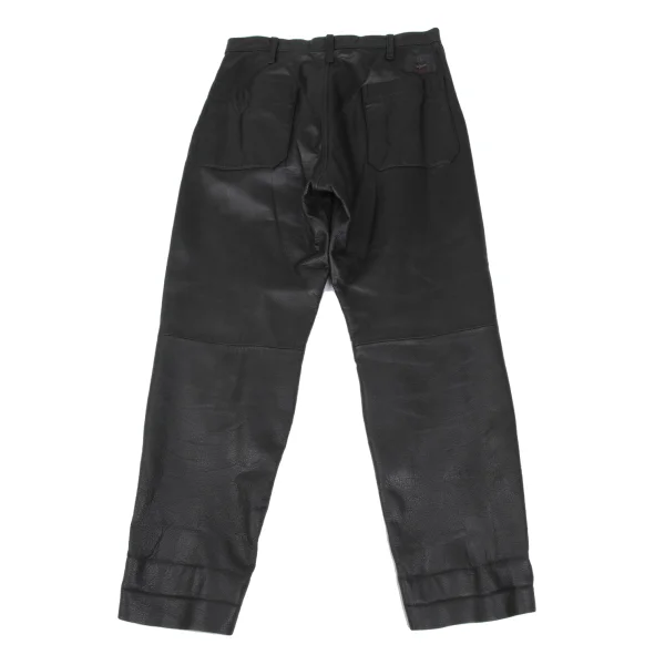 REGULATION Yohji Yamamoto MEN Pocket-Detail Cowhide Leather Pants K-172191_012