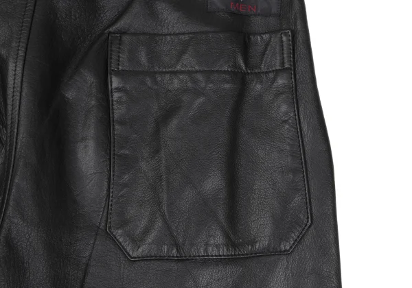 REGULATION Yohji Yamamoto MEN Pocket-Detail Cowhide Leather Pants K-172191_014