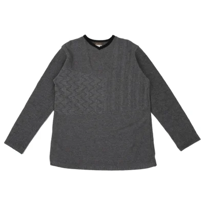 Y's for men Textured V-Neck Knit Top