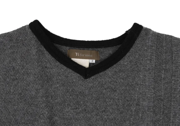 Y's for men Textured V-Neck Knit Top K-172192_003