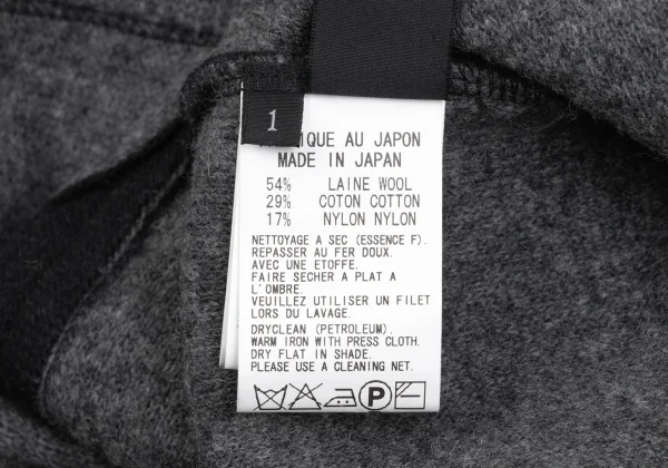 Y's Wool Blend Button Neck Knit Sweater K-172195_012