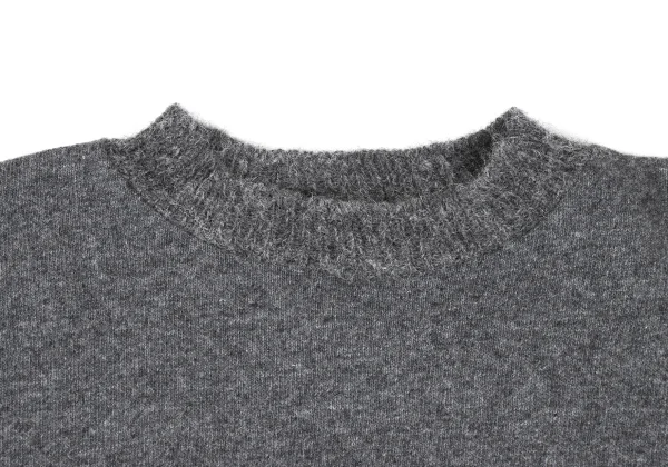 Y's Alpaca Blend Wool Brushed Switching Knit Top K-172196_004