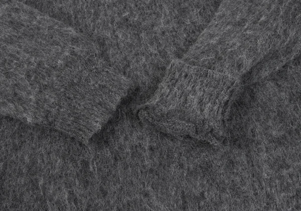 Y's Alpaca Blend Wool Brushed Switching Knit Top K-172196_006