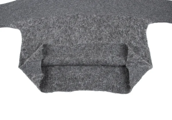 Y's Alpaca Blend Wool Brushed Switching Knit Top K-172196_008
