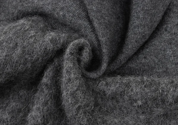Y's Alpaca Blend Wool Brushed Switching Knit Top K-172196_010