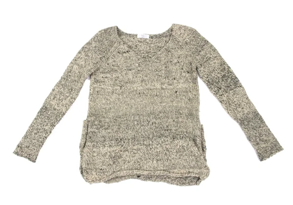 Y's Wool Cotton Back Pocket knit Sweater K-172197_002