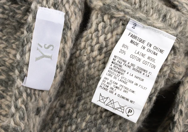 Y's Wool Cotton Back Pocket knit Sweater K-172197_013