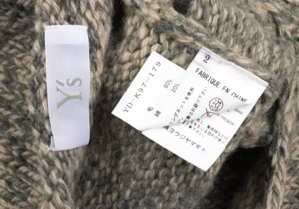 Y's Wool Cotton Back Pocket knit Sweater K-172197_014