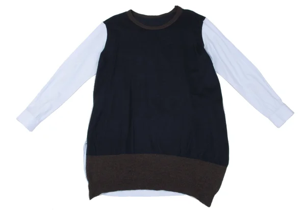 Y's Shirt Docking Wool Knit Tunic K-172198_002