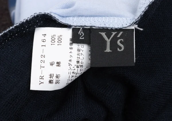 Y's Shirt Docking Wool Knit Tunic K-172198_020