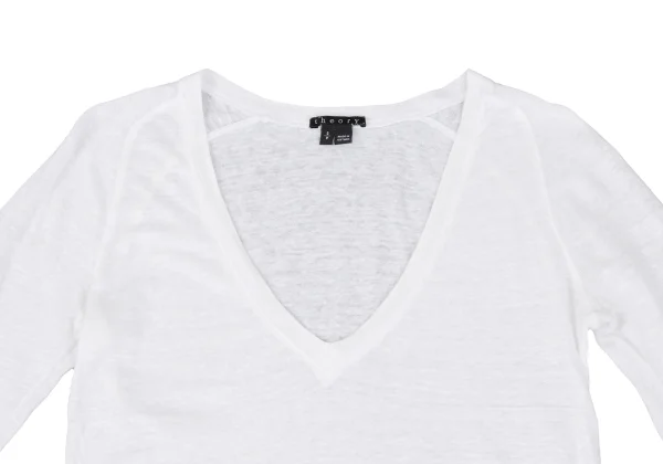 Theory Linen V Neck T Shirt K-172201_003