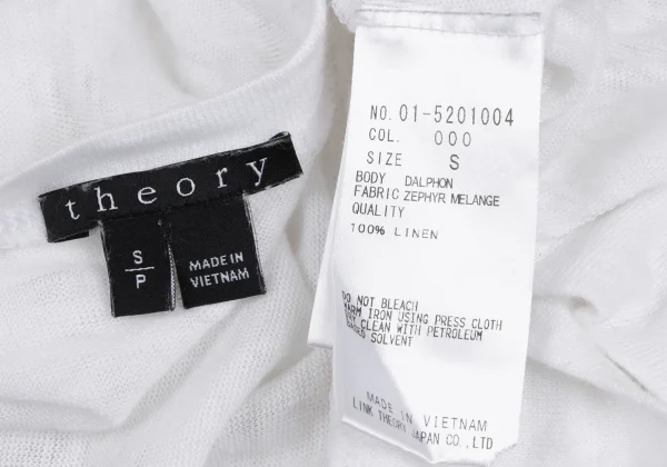 Theory Linen V Neck T Shirt K-172201_012
