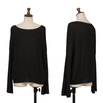 Theory Flare Sleeves Rayon Knit Top