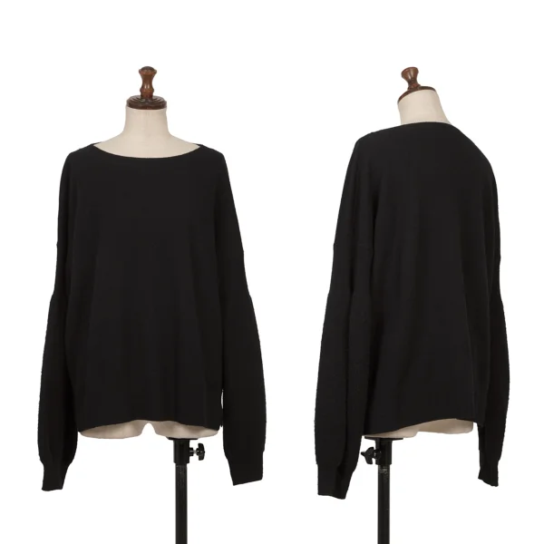 Theory Cashmere Blended Rib Sleeve Wool Knit Sweater Black S K-172203_001