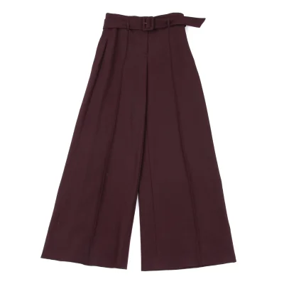 Theory Rayon Wool Stretch Belted Wide Pants