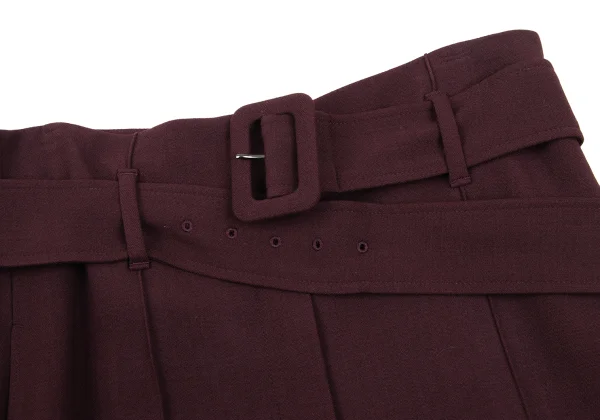 Theory Rayon Wool Stretch Belted Wide Pants K-172204_003