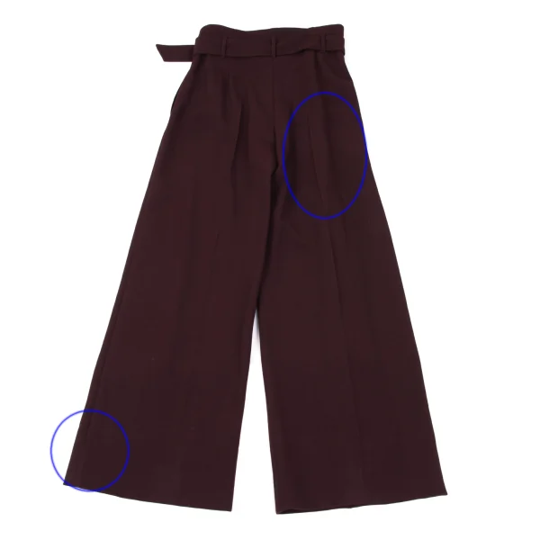 Theory Rayon Wool Stretch Belted Wide Pants K-172204_009