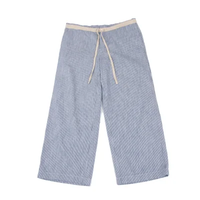 45rpm 45R Linen Taped Hickory Stripe Cropped Pants