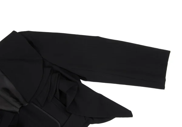 COMME des GARCONS Wool Design Collar Belted Short Jacket K-172219_006