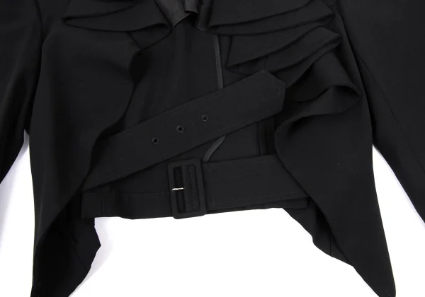 COMME des GARCONS Wool Design Collar Belted Short Jacket K-172219_011