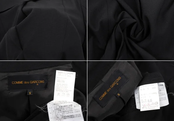 COMME des GARCONS Wool Design Collar Belted Short Jacket K-172219_017