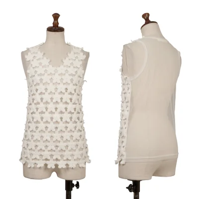 COMME des GARCONS Front Star Knit Switching Mesh Tank Top