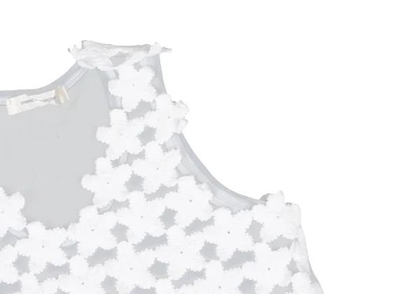 COMME des GARCONS Front Star Knit Switching Mesh Tank Top K-172221_004