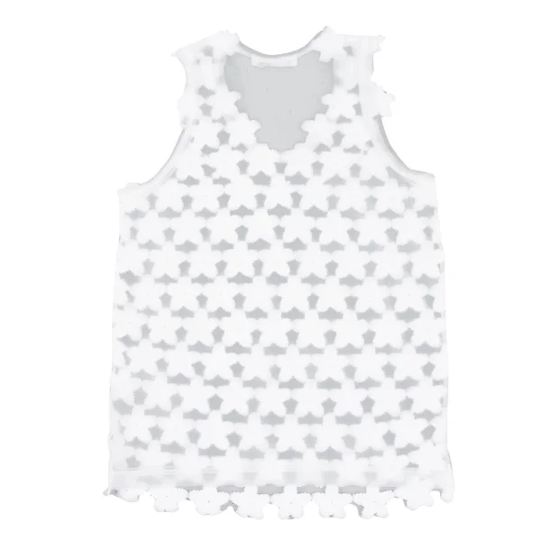 COMME des GARCONS Front Star Knit Switching Mesh Tank Top K-172221_008