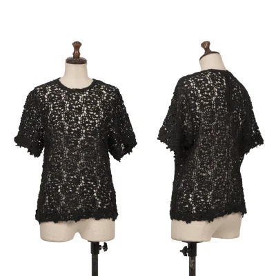 COMME des GARCONS Flower Lace Knit Short Sleeve Knit