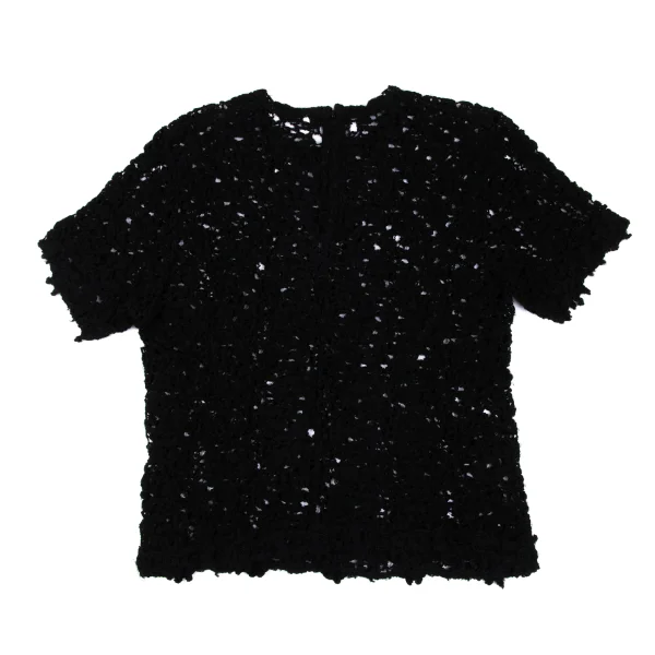 COMME des GARCONS Flower Lace Knit Short Sleeve Knit K-172222_007